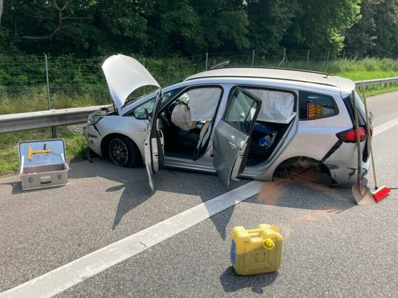 Norderstedt: Fünf Verletzte nach Verkehrsunfall auf der A7