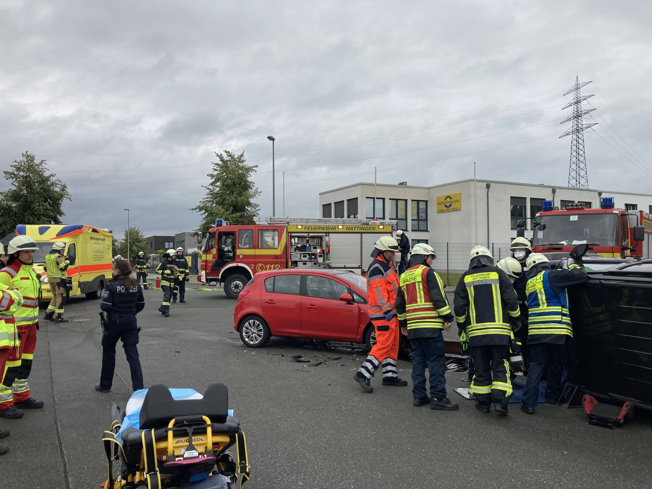 Hattingen: Verkehrsunfall mit zwei Verletzten