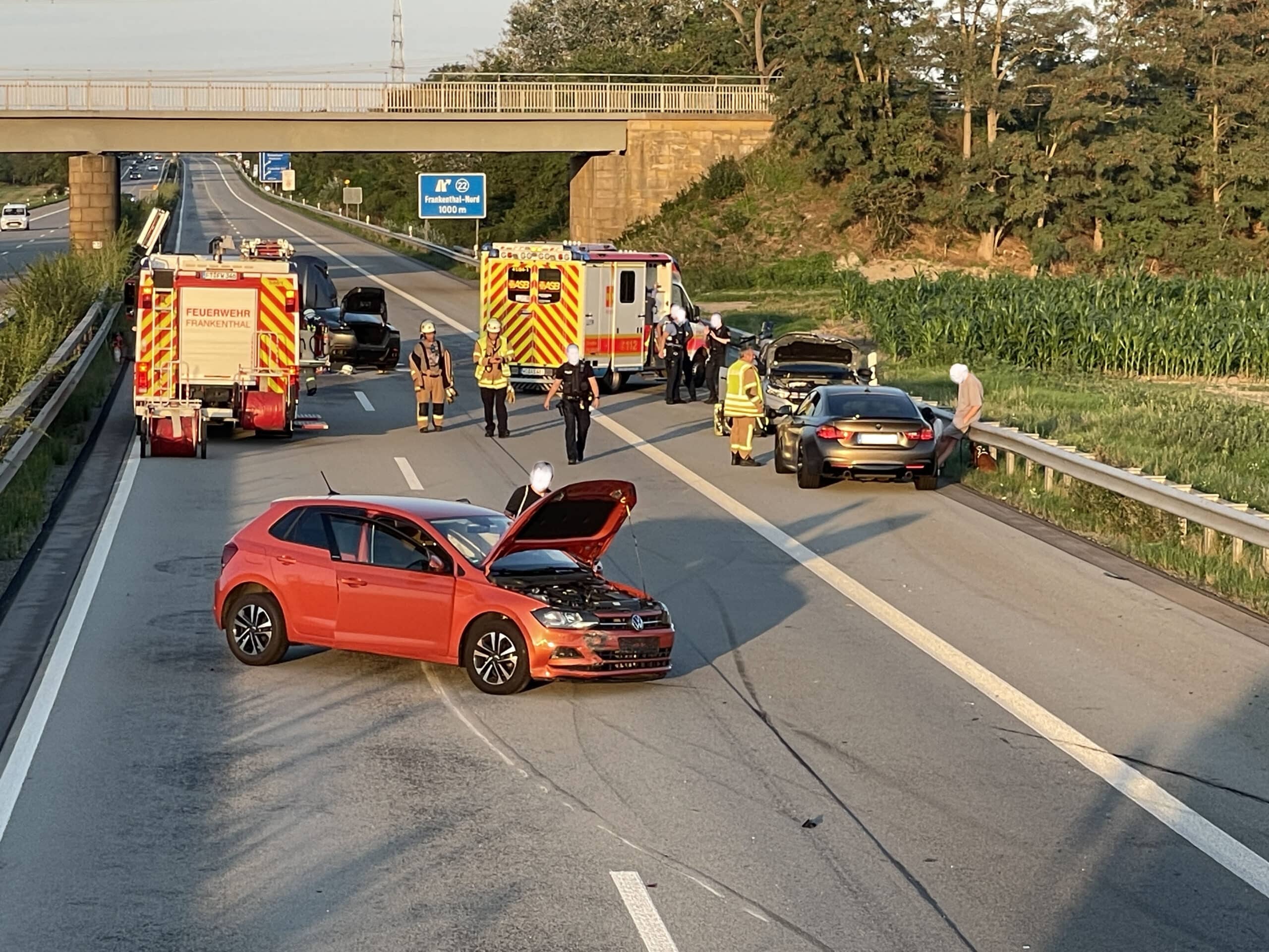 Frankenthal: Sechs Verletzte bei zwei aufeinanderfolgenden Verkehrsunfällen