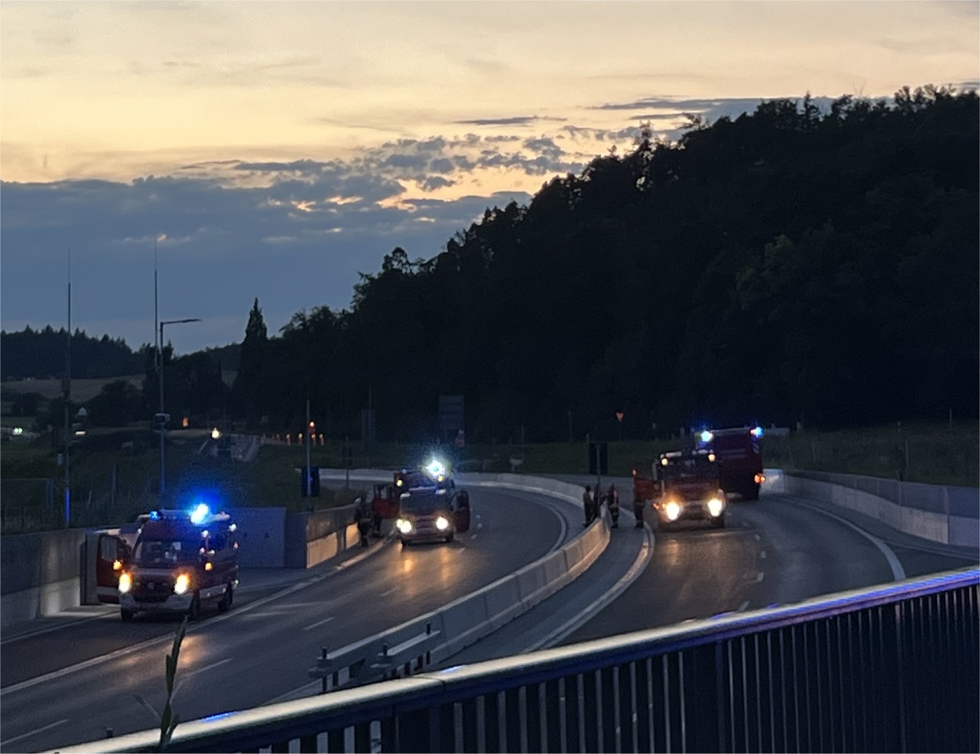 Reichenau: Feuerwehreinsatz wegen ausgelöster Brandmeldeanlage im Tunnel B33