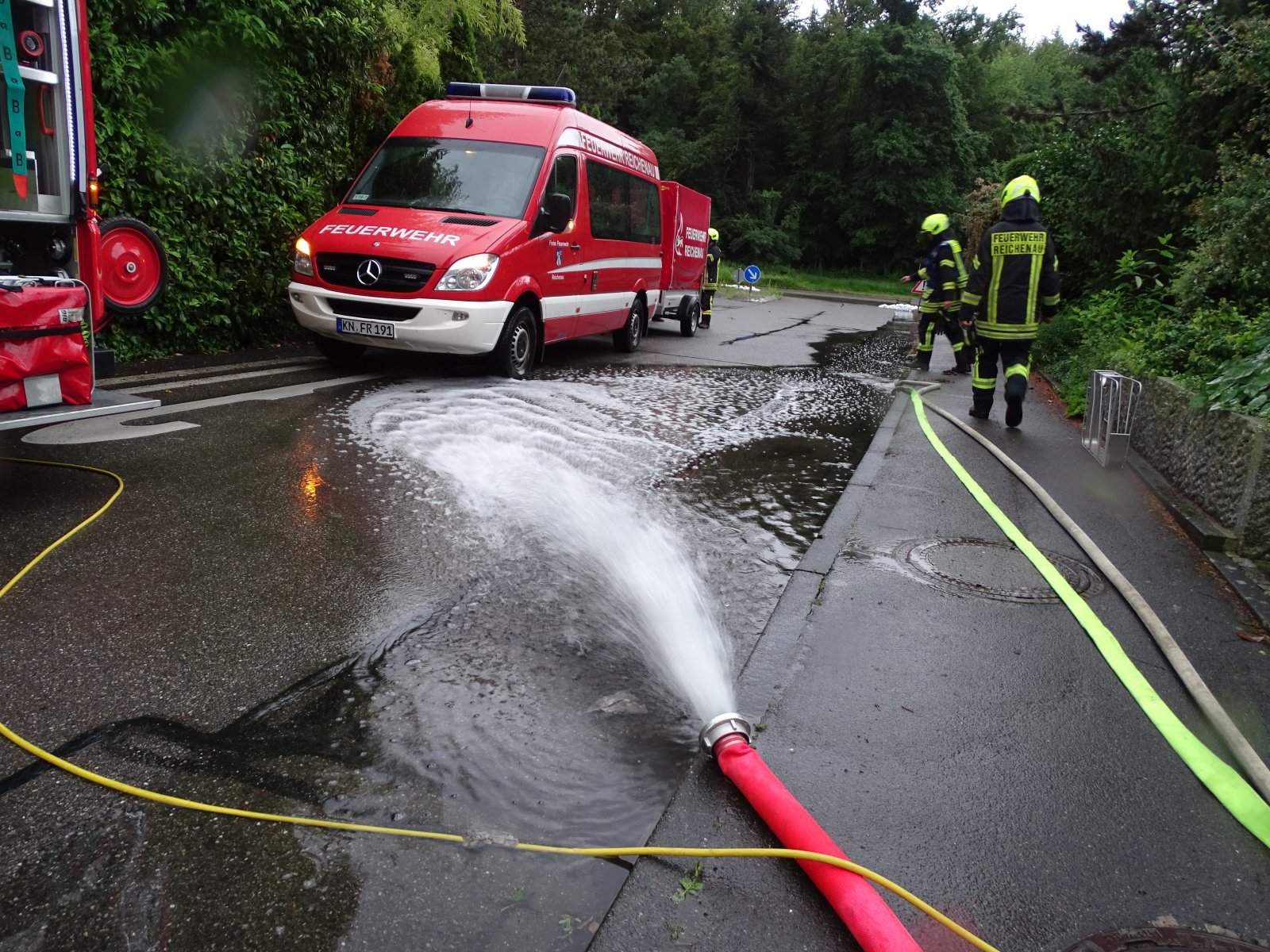 Reichenau: Starker Dauerregen sorgt für weitere Feuerwehreinsätze